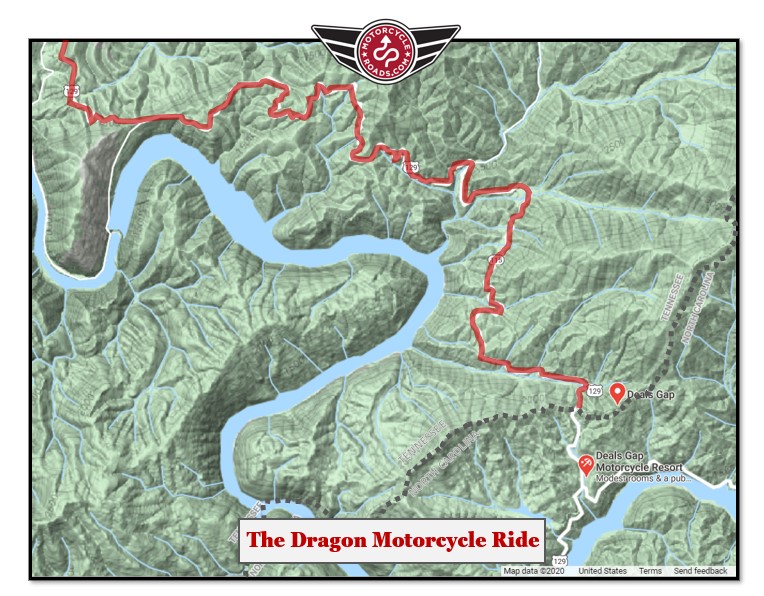 Dragon motorcyle ride map