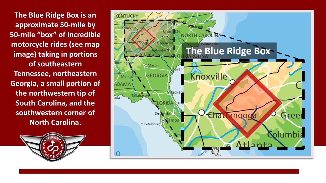 blue ridge box motorcycle riding hotspot in the southeastern region of the USA