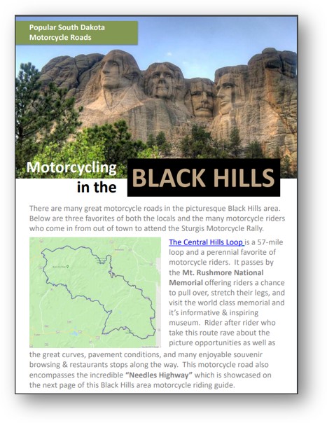 guide to motorcycle rides in black hills south dakota area