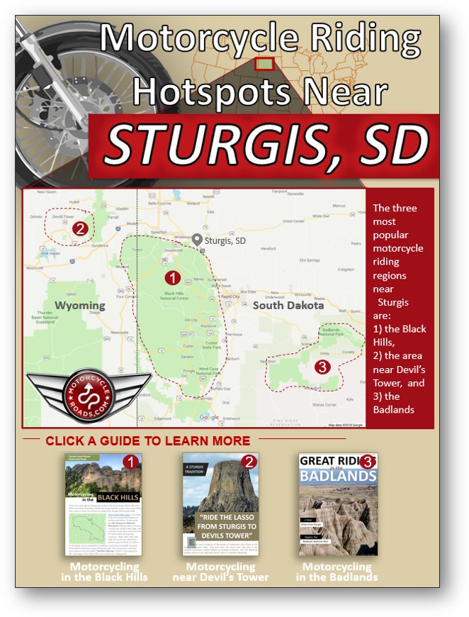 guide to motorcycle riding hotspots near the Sturgis MC Rally